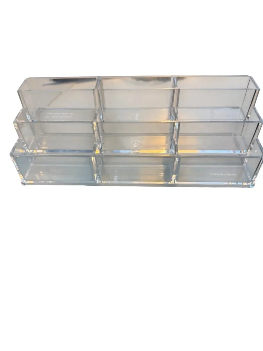 SANRUI Acrylic Business Card Holder 9 Slot Desktop Display Rack Clear Office Org